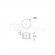 PIPE END CAP D.25 / CHROME ROUND WARDROBE TUBES